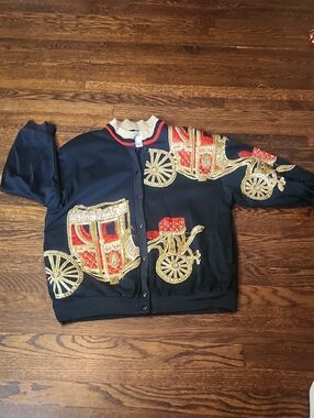 Cedars Embroidered Royal Carriage Jacket in Black, Gold & Red